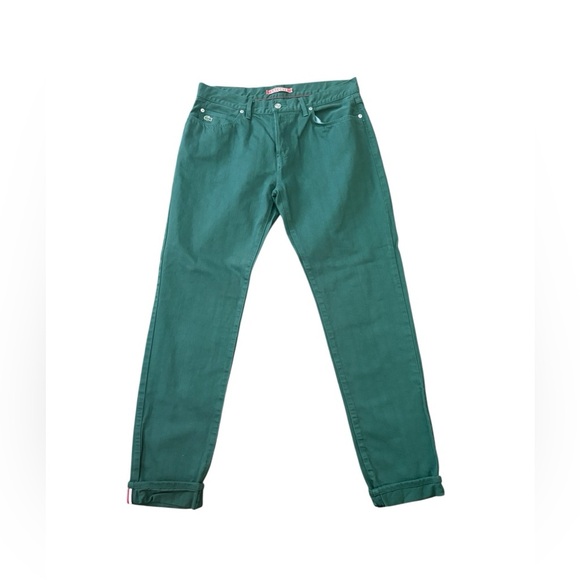 Lacoste Live Green Buttonfly Men’s Pants Size 33 Cotton Preppy - Picture 1 of 10